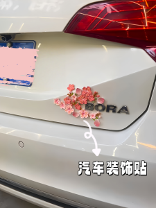 Miếng Dán Trang Trí Xe Hơi Ngoài Trời 3D Hình Học Dễ Thương Che Dấu Vết Cho Phụ Nữ Lái Xe Xe Điện Phụ Kiện Trang Trí