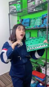 L Shock Set 10pc 8-24mm 1/2 Mata Sok Cr-V Alat Bengkel Socket Wrench Set Gagang Sock L