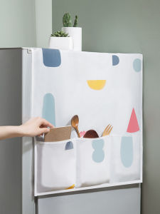 ผ้าคลุมตู้เย็นกันฝุ่นกันน้ำสไตล์ใหม่สดชื่นสำหรับใช้ในบ้าน ผ้าคลุมเครื่องซักผ้า ผ้าคลุมโต๊ะ กันฝุ่น กระเป๋าใส่ผ้าคลุม ผ้าอเนกประสงค์