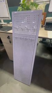 DIY Pegboard Wall Organizer No Punching Decoration Board with 15 Hooks Gaming Room Storage Shelves for Home Kitchen Organization