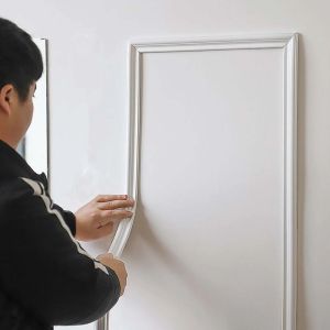 2M Soft Wall Decorative Line Self-adhesive Skirting Decorative Strips Tile Wall Stickers Anti-collision Moulding Line
