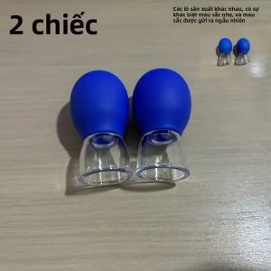 Cốc Massage Nâng Cơ Mặt Màu Be Hút Chân Không Cầm Tay Giúp Săn Chắc Cằm & Nếp Nhăn Không Cần Điện Dụng Cụ Chăm Sóc Da Bằng Cao Su