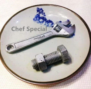Silver Wrench Chocolate Mold Kitchen Tool for Hotel Chef Molecular Gastronomy Creative Nut Tool Screw Delicious Food