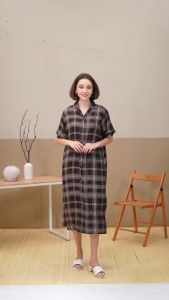 Oriana Homewear Daster Rayon Busui Full Kancing Dinara Collection