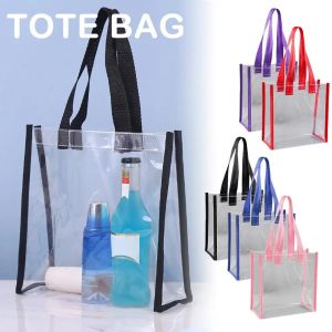 Transparent PVC Shoulder Tote: A Large Capacity Waterproof Handbag