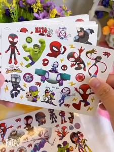 Spiderman Temporary Tattoos Sticker for Kids Boy Spidey and