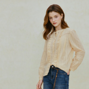 INMAN | French Lace Bell Sleeve Blouse
