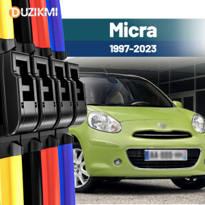 For Nissan Micra K11 K12 K113 K14 1997-2023 2015 2016 2017 2018 2019 2020 2pcs Front Windshield Windscreen Wiper Blades Red Blue