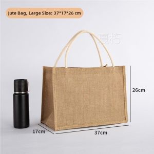TEKANAI | Eco-friendly Zipper Jute Linen Tote Bag