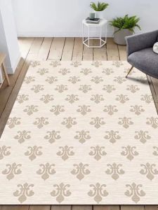 Antique Style Carpet for Living Room Bedroom Sofa Side Table Floral Print Rectangular Home Decorative Rug Easy to Clean