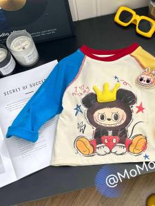 เสื้อยืดแขนยาวผ้าฝ้ายสำหรับเด็กผู้หญิง ฤดูใบไม้ร่วง 2025 แฟชั่นใหม่ ลายการ์ตูน ตุ๊กตา แขนยาว ชั้นใน เสื้อผ้าเด็ก ผ้าฝ้ายแท้