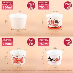 Custom Round Disposable Paper Bowls