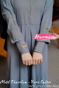 Gamis abu tua syari-pakaian wanita syari abu tua-Gamis hermosa umbrella busui