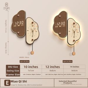 CTYLIGHTZ | Wall Clock With Perpetual Calendar Double-sided Mid-century Corner Display