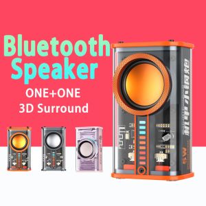 ♥ SFREE Shipping ♥ Bluetooth Speaker K07 Mini Wireless Portable Speakers Light Support TWS Transparent Light Stereo Surround