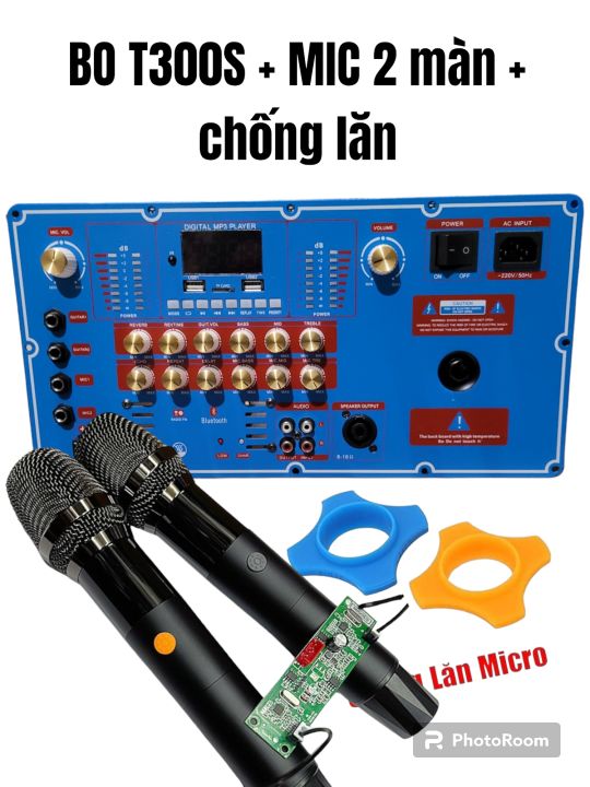 Mạch loa kéo T300S KÈM micro UHF kim loại tặng kèm chống lăn mic ...