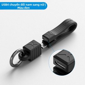 Hagibis | Cáp Type-C ngắn Thunderbolt 5 USB4 240W Sạc nhanh kèm móc khóa