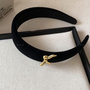 French Vintage Large Hair Clip Womens Butterfly Knot Hairband High Hairline Wide Edge Styling Hairband Claw Clip