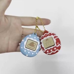 1 Pack 5cm 3D Printed Eco-Friendly PLA Tamagotchi Style Fidget Keychain Nostalgic Clicker Bag Charm with Sturdy Gold Bead Chain
