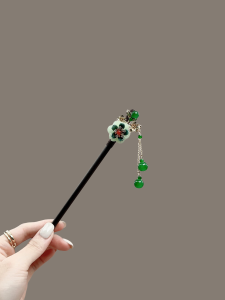 Antique Black Ebony Imitation Hairpin Tassel Step Womens Hair Accessories Traditional Hanfu Hairpins Styling Hair Jewelry