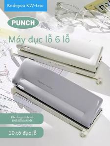 เครื่องเจาะรูแบบมือถือ Multi-Function 6 รู 9 รู ปรับได้ สำหรับการตกแต่งหนังสือบันทึก DIY เครื่องเจาะรูแบบปรับได้
