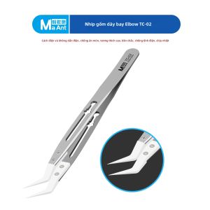 MAANT TC-01 TC-02 Nhíp Gốm Cách Điện Không Dẫn Điện Chống Ăn Mòn Chống Tĩnh Điện Thép Dây Bay Có Lớp Phủ Chịu Nhiệt Độ Cao
