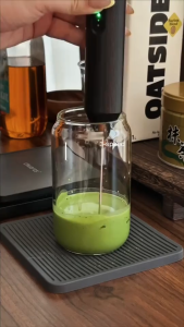 ZOLELE Milk Frother USB Rechargeable 3-Speed Handheld Foam Maker with 3 Interchangeable Whisk Heads Coffee Egg Beater