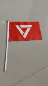 ธงพรรคประชาชน พร้อมก้านถือ ชุด 10 ชิ้น ธงผ้าใยสังเคราะห์ 14x21cm