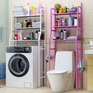 Bathroom Toilet Floor Standing Storage Rack Kitchen Laundry Room Organizer Utility Shelf Toilet Paper Soap Dispenser Holder