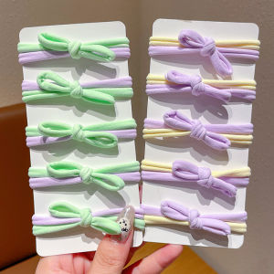 High Elasticity No-Seam Butterfly Knot Hair Ties for Girls Baby Girls Hair Bands Candy Colored Hair Bands Non-Damaging