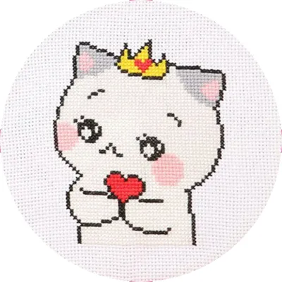 2024 New Cross Stitch Cartoon Cat Small Piece Handmade Diy Living Room Bedroom Hanging Decoration for Students Beginner