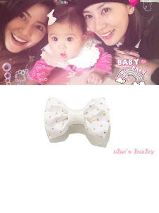 Kẹp Tóc Bé Gái ShesBaby Bù Bù Baby Gold Foil White Edge Clip Phụ Kiện Tóc Trẻ Em Phong Cách Hàn Quốc DIY ZFE0028