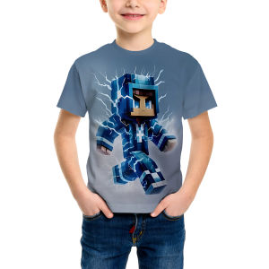 FantasyCreatures AllianceChildrens Pattern T-shirt 3D Digital Printed Desert AdventureFeaturing Elephant Frog and Shark Designs