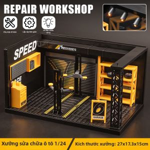 Bộ Lắp Ráp Mô Hình Xe Ô Tô 1:24 Bãi Đỗ và Trưng Bày
