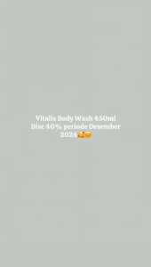 VITALIS PERFUMED  MOISTURIZING BODY WASH 450ML