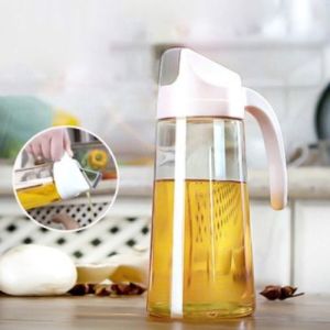 Oil Dispenser Portable Kitchen Glass Oil Can & Cruet Bottle 630ml Keimav