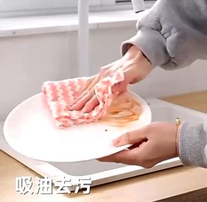 Kitchen Towels Cleaning Cloth Kitchen cleaning dishwashing dishcloth Microfiber Cloth Coral Fleece Wipes 厨房清洁布