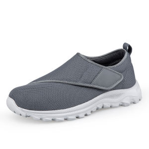SUPERLI 2026 Men or women diabetes foot sports shoes suitable for gout foot swelling wide foot deformed foot toe valgus Lightweight and breathable Non Slip Hook Loop elderly walking shoes