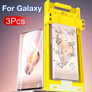 3Pcs For Samsung Galaxy S25 S23 Ultra S24 S22 S21 Note 20 Screen Protector No Dust Positioning With Kit Not Tempered Glass