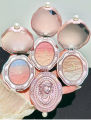 Colorrose Embossed Powder Blusher Matte Gradient Shimmer Blue Pink Natural Girlish Makeup Blush Pearlescent Highlight Cheek. 