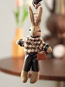 Cute Plush Doll Keychain Japanese Fashion Bag Pendant Creative High-End Puppet Pendant for Female