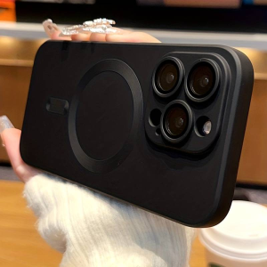 Luxury Matte For Magsafe Magnetic Wireless Charge Phone Cases For iPhone 15 14 13 12 11 Pro Max Plus Case Soft Cover Accessories