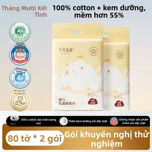 SHI YUE JIE JING | Khăn Giấy Dày Cho Bé Mặt Siêu Mềm 100% Cotton