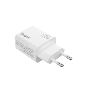 𝐓𝐫𝐮𝐬𝐦𝐢 Adaptor Charger 20W 2Port Type C Lightning PD GaN Fast Charging iPhone Android Premium