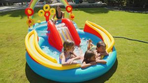 SoLoMan INTEX ChildrenS Inflatable Swimming Pool Slide Thickening Fountain Ocean Ball Pool Home Baby Swimming Pool ChildrenS Inflatable Swimming Pool Baby Swimming Pool