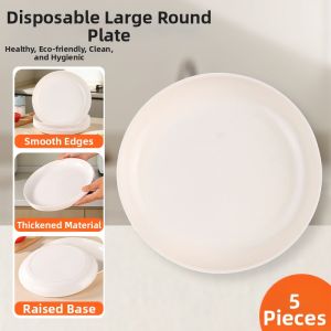 TAFUMAN | Food Grade Disposable Heat Resistant Thicker Circular Dinner Plate