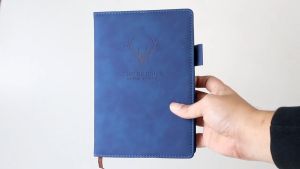 COD Tlevino Buku Catatan Harian Notebook Diary Jurnal Cover Kulit A5 Warna Biru Tua Cokelat Hitam CW5025 / Buku Catatan Kerja Cover Kulit Tebal Kertas A5 180 Lembar