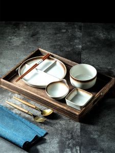 Pure Color Dining Set High Aesthetic Value Bowl Plate Combo for Weight Loss Individual Meal Elegant One Person Dishware Set