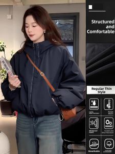 Thermal Insulation Black Ladies Winter Jacket
