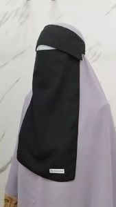 Niqob Cadar Poni PullDown bisa naik turun Lembut anti Pengap Bahan Sifon Fine 2 Layer